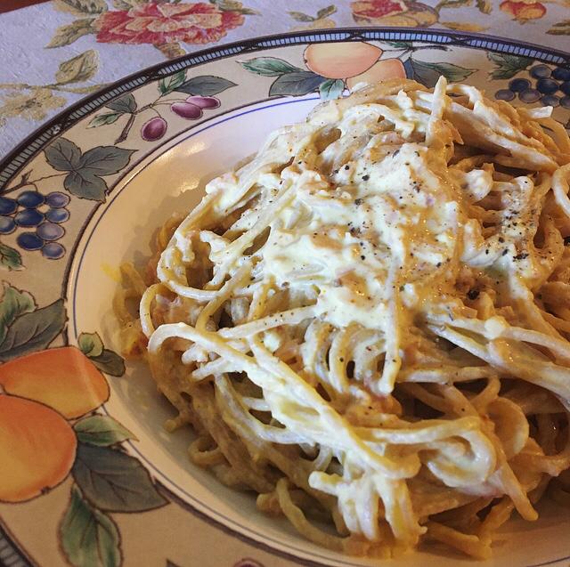 Pasta Ricotta, Prosciutto e zafferano SmilEat di Adriano Arcuri